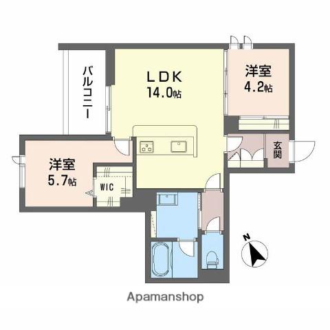 OLIVECOURT(2LDK/2階)の間取り写真