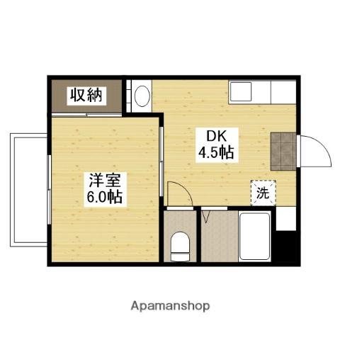 フローレンス1番館(1DK/1階)の間取り写真