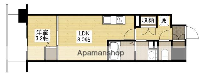 エスポワールⅠ(1LDK/6階)の間取り写真