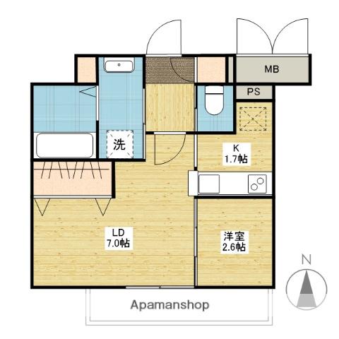 月光鎮守府(1LDK/1階)の間取り写真
