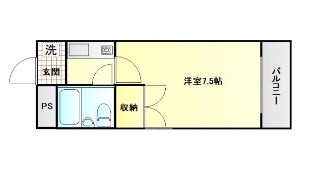 メゾン澤原(1K/2階)の間取り写真