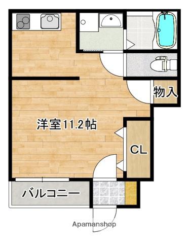 エスポワールT Ⅷ(ワンルーム/1階)の間取り写真