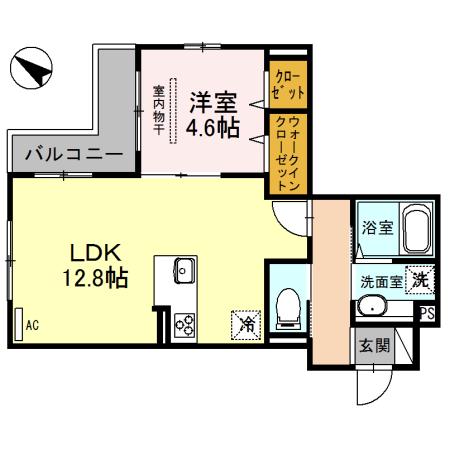 SHINYABLDG.II(1LDK/3階)の間取り写真