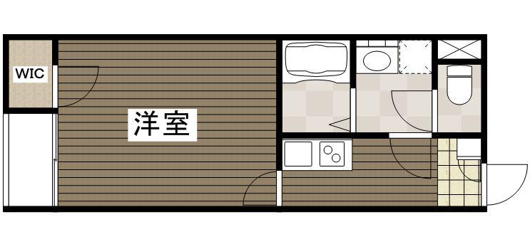 レオネクスト美 EGAO(1K/1階)の間取り写真