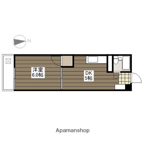 桑原コーポ2(1DK/2階)の間取り写真