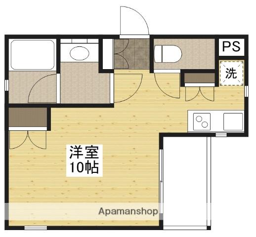 クリスタルコート(ワンルーム/3階)の間取り写真