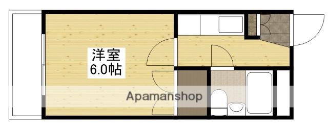 ベル旭町(1K/1階)の間取り写真