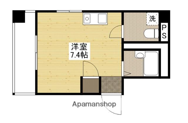 第8田中興産ビル(ワンルーム/6階)の間取り写真