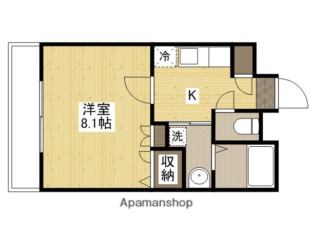 マリベール西原(1K/3階)の間取り写真