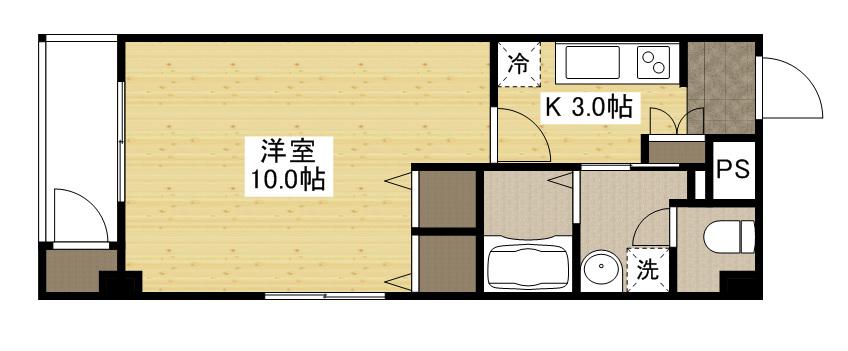 パラソーレ大手町(1K/5階)の間取り写真