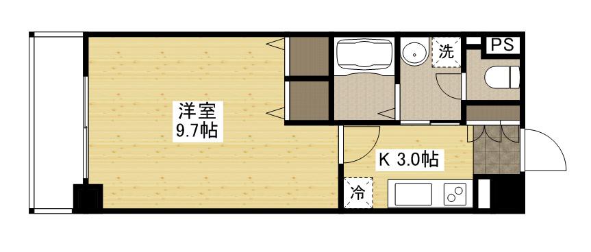 パラソーレ大手町(1K/5階)の間取り写真
