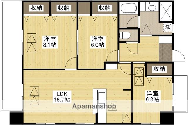 RENACE FUJIOKA(3LDK/9階)の間取り写真