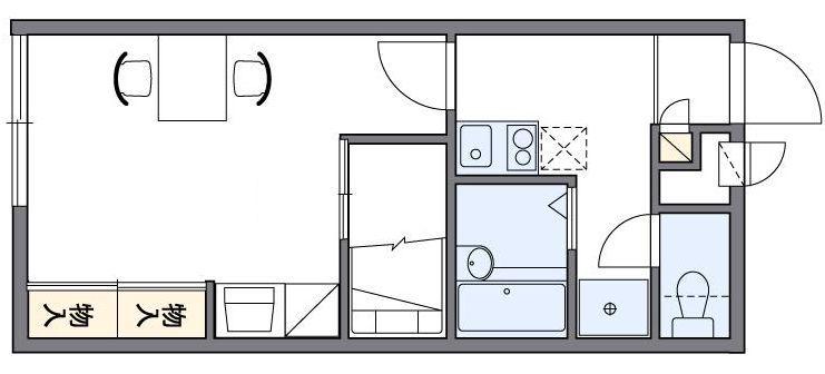 レオパレスグレース府中(1K/2階)の間取り写真