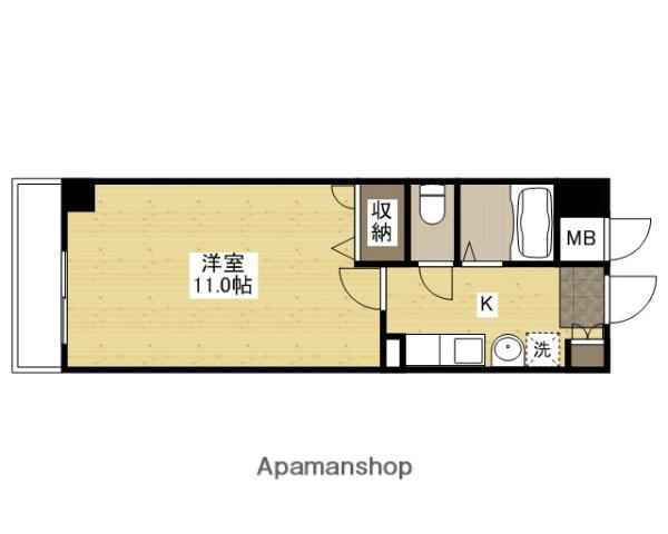 十日市森野ビル(1K/8階)の間取り写真
