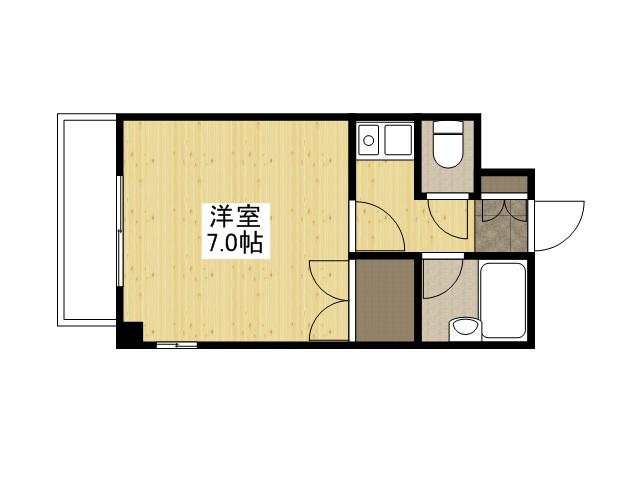 アヴニール(1K/2階)の間取り写真