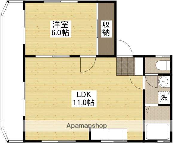 TKビル(1LDK/4階)の間取り写真