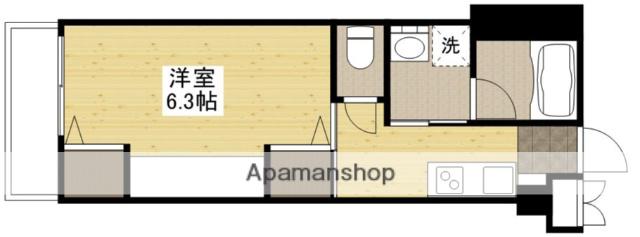アガトンツインズα(1K/2階)の間取り写真
