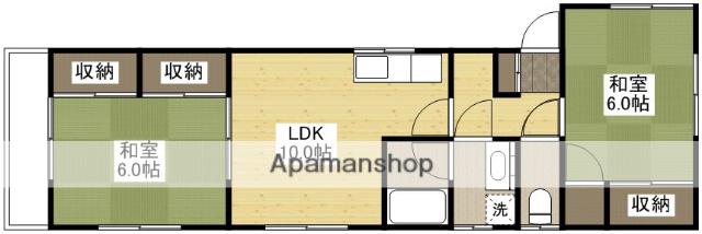 レジデンス・ナンバ(2LDK/2階)の間取り写真