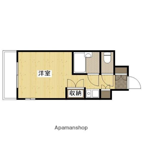 広瀬北ビル(ワンルーム/4階)の間取り写真
