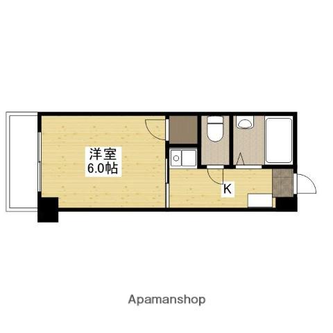 ソアール矢野(1K/4階)の間取り写真