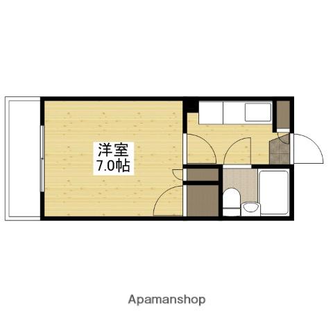 第3松岡ビル(1K/4階)の間取り写真