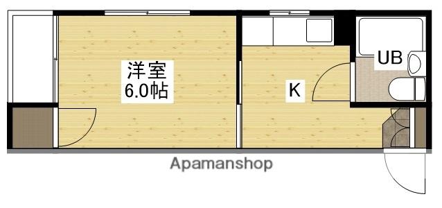 第3滝川ビル(1K/4階)の間取り写真