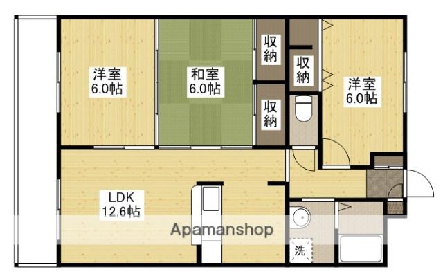 アスロード(3LDK/3階)の間取り写真