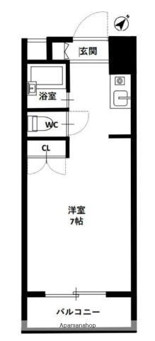 井口中村ビル(ワンルーム/4階)の間取り写真