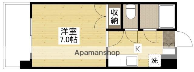 コンフォール三滝(1K/4階)の間取り写真