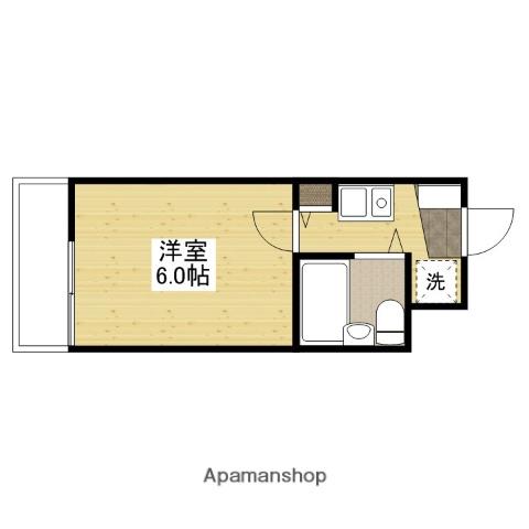 山根ビル柳が丘(1K/4階)の間取り写真