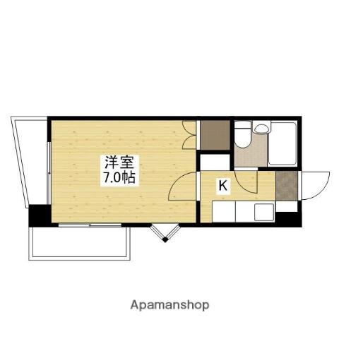 エステート小河内(1K/4階)の間取り写真