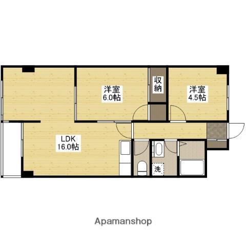 ウイング88(2LDK/3階)の間取り写真