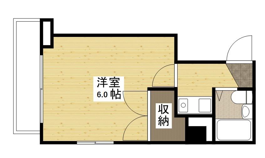 ワイアンドワイ宝町ビル(1K/6階)の間取り写真