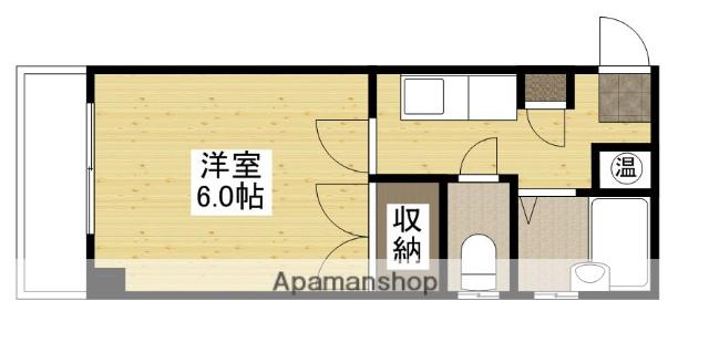 千田アベニュー(1K/6階)の間取り写真