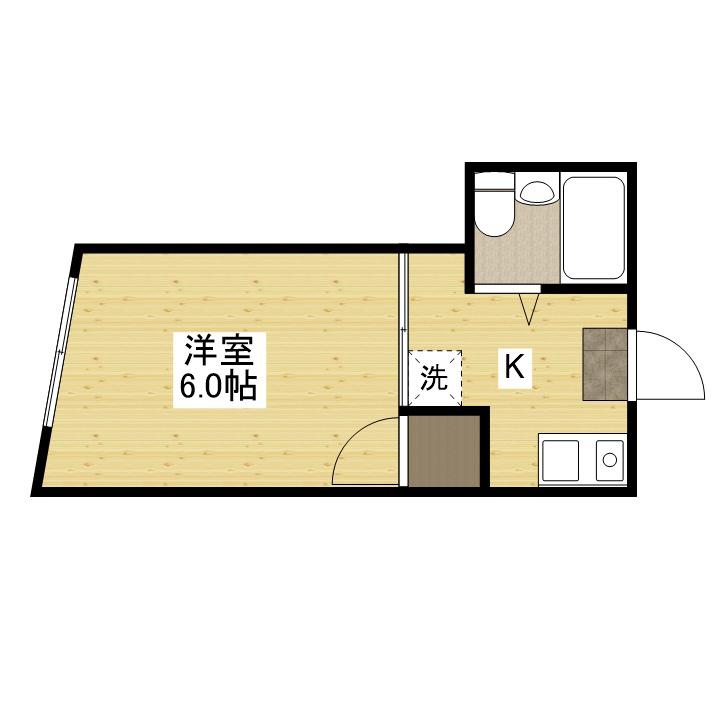 カーサ横川駅前M2(1K/2階)の間取り写真