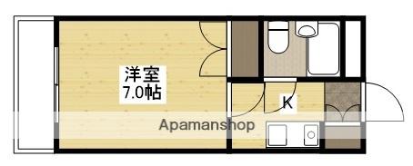 パレグレース仁保(1K/2階)の間取り写真