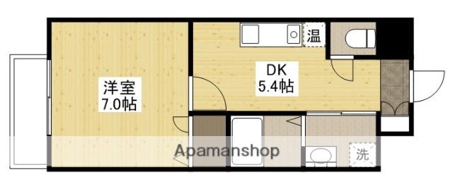 玉川ビル(1DK/2階)の間取り写真