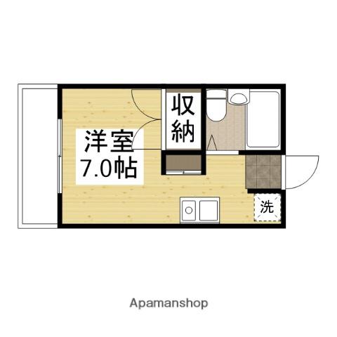 アンシャンテ住吉(ワンルーム/2階)の間取り写真