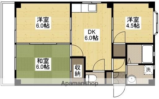 アーバン出汐(3DK/3階)の間取り写真