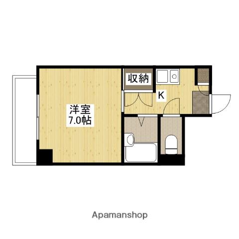 FUJIビル(1K/2階)の間取り写真