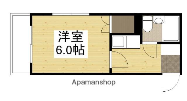 ジャルダン中山(1K/3階)の間取り写真