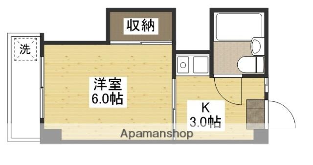 第三KSNビル(1K/3階)の間取り写真