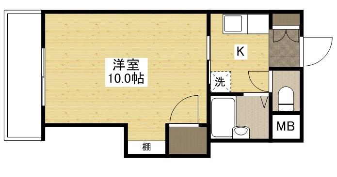 デュウオコート富士見(1K/7階)の間取り写真