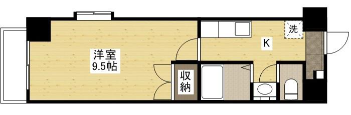 コンフォール下原(1K/3階)の間取り写真