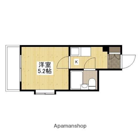 第二山田ビル(1K/4階)の間取り写真