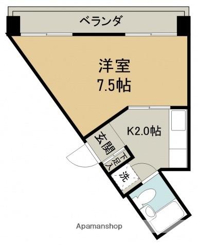 京急西広島マンション(1K/8階)の間取り写真