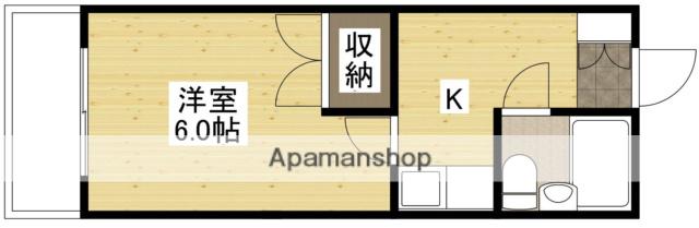 シャンテ長束(1K/3階)の間取り写真