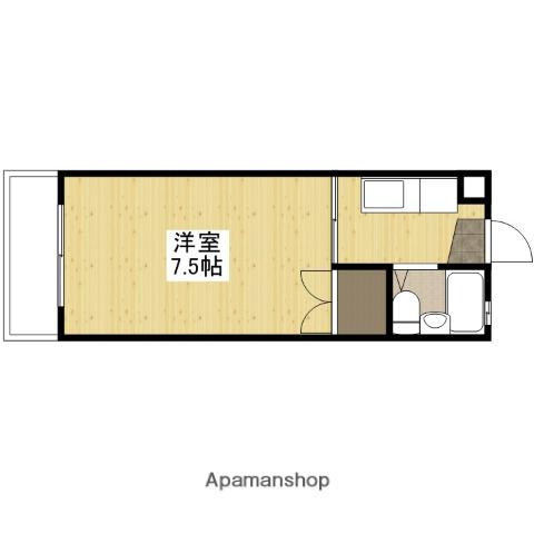 第88東白島ビル(1K/5階)の間取り写真