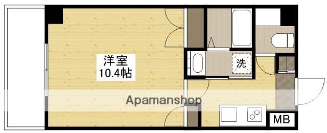 フォレストシティⅢ(1K/6階)の間取り写真
