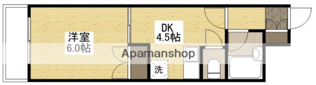 三石マンション(1DK/3階)の間取り写真